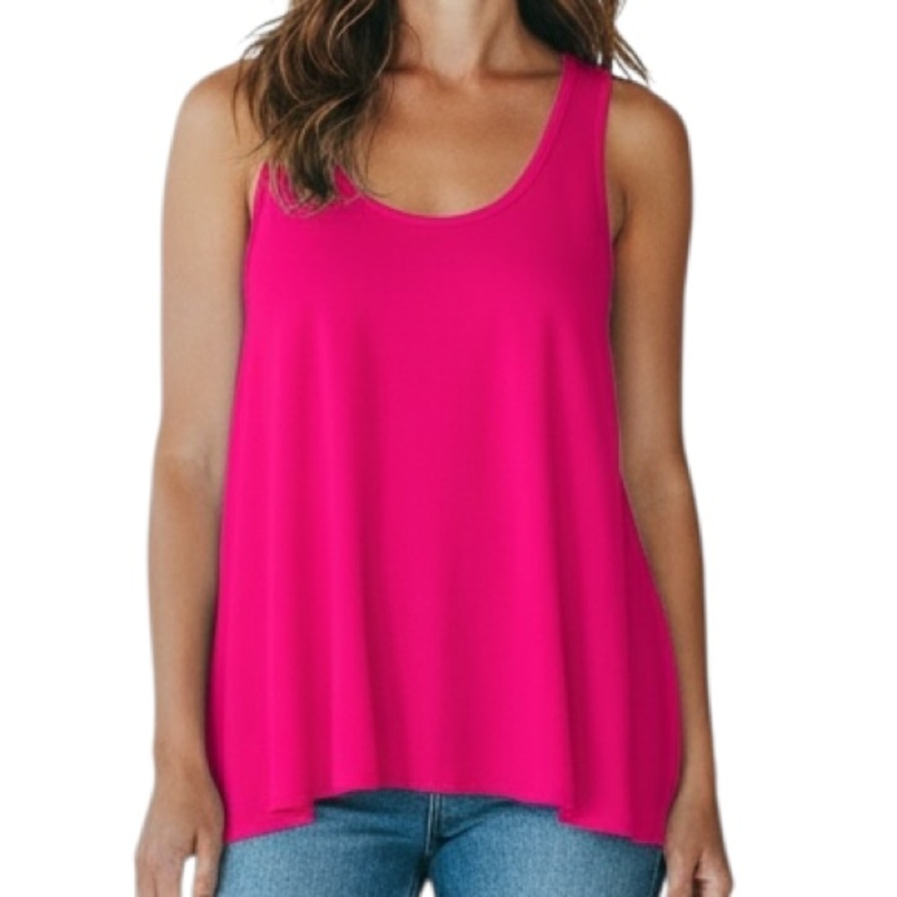 232 - Pink‎ Wide Strap Tank - Size L